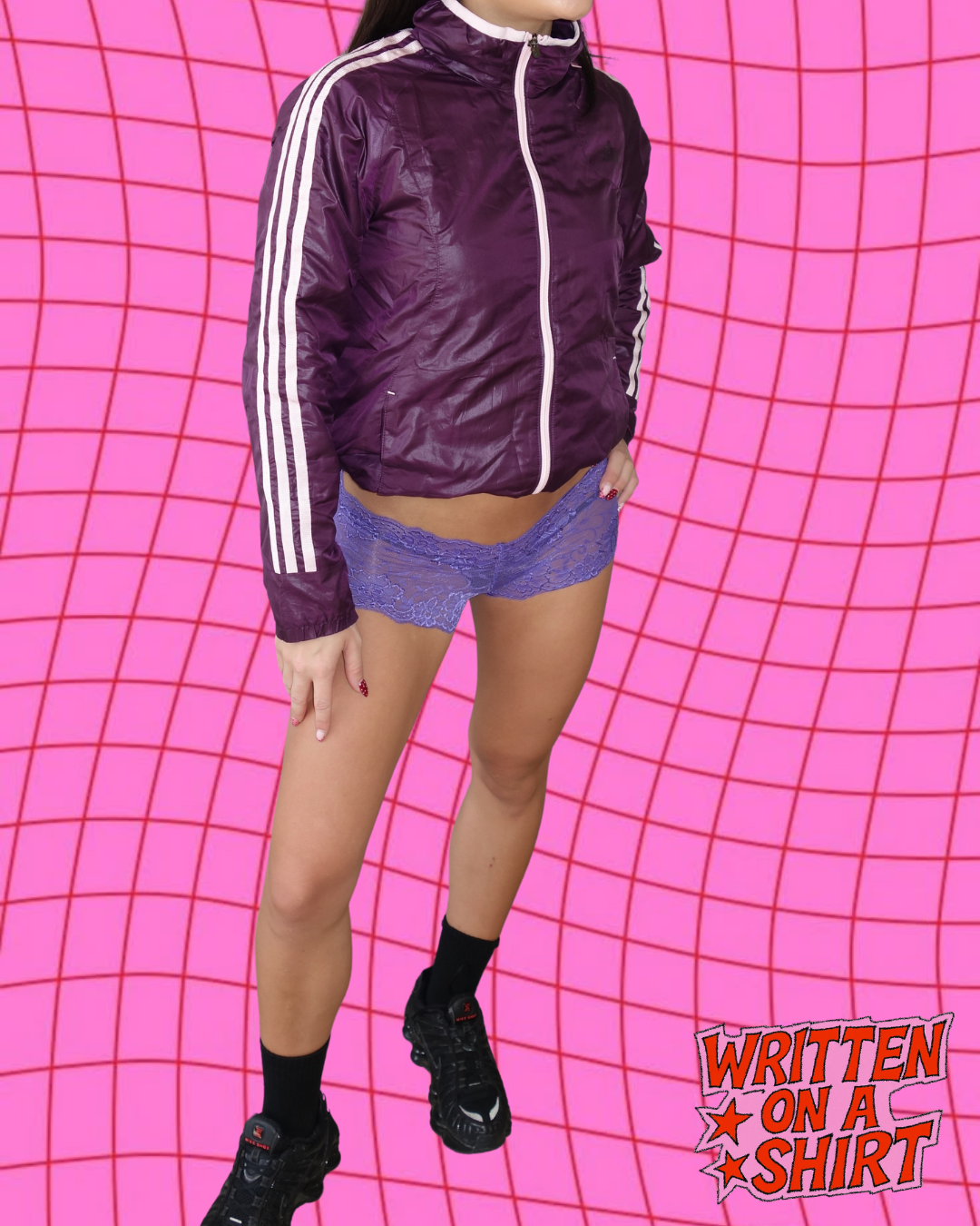 ADIDAS PURPLE AND LIGHT PURPLE SPORTS ZIP JACKET ✮✮ ESTIMATED AU S / 8